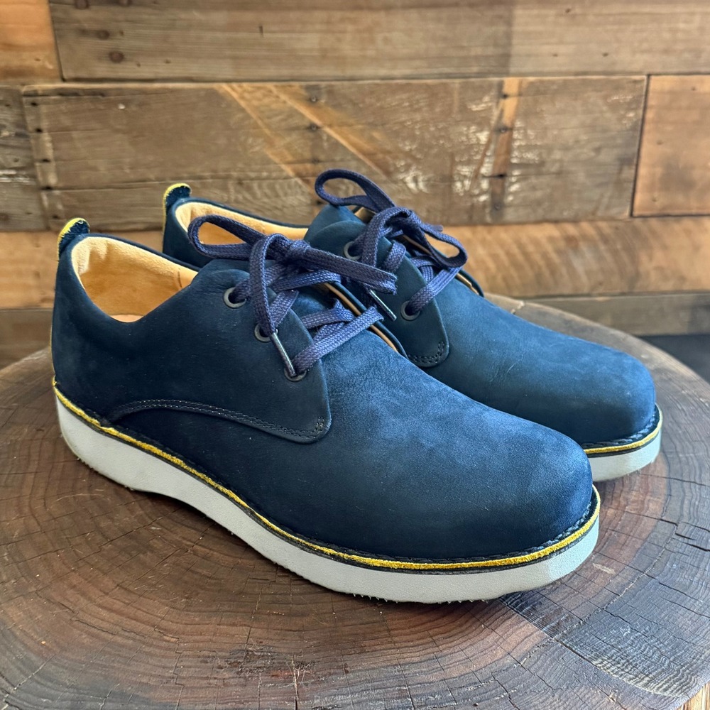 Samuel Hubbard Preppy Quiet Luxury Navy  Nubuck Leather Oxford Shoes Vibram Sole